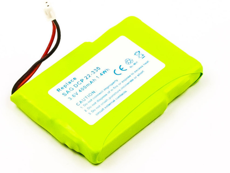 MicroBattery MBCP0059 Nickel Metall-Hydrid 400mAh 3.6V Wiederaufladbare Batterie