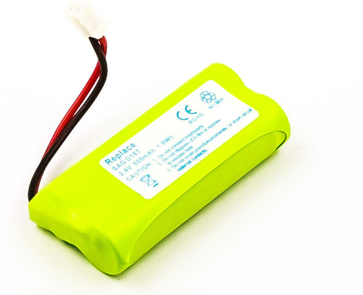 MicroBattery MBCP0060 Nickel Metal Hydride 800mAh 2.4V rechargeable battery