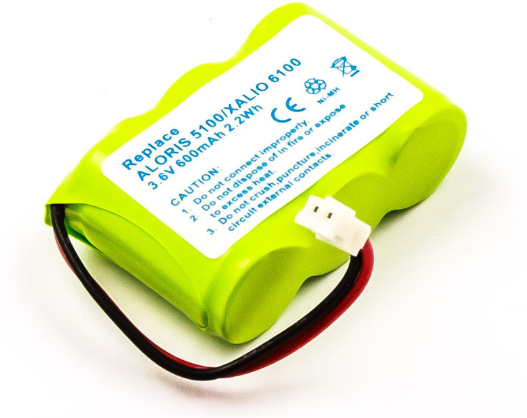 MicroBattery MBCP0028 Nickel Metal Hydride 600mAh 3.6V rechargeable battery