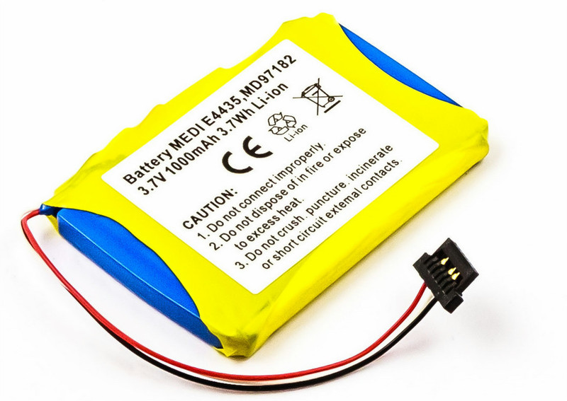 MicroBattery MBGPS0018 Lithium-Ion (Li-Ion) 1000mAh 3.7V rechargeable battery