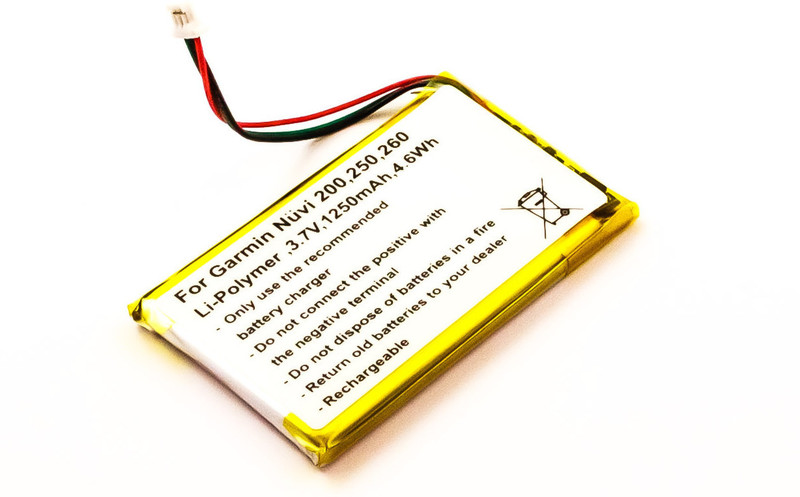 MicroBattery MBGPS0005 Lithium Polymer (LiPo) 1250mAh 3.7V Wiederaufladbare Batterie