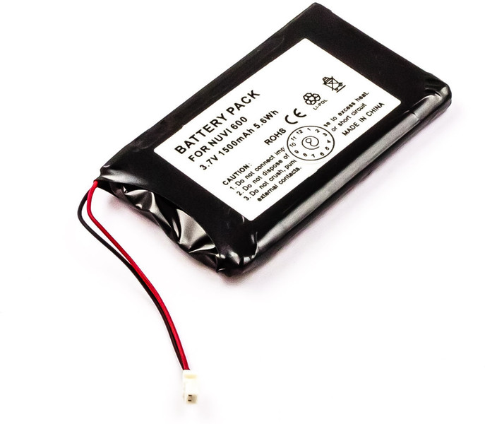 MicroBattery MBGPS0006 Lithium Polymer (LiPo) 1500mAh 3.7V rechargeable battery