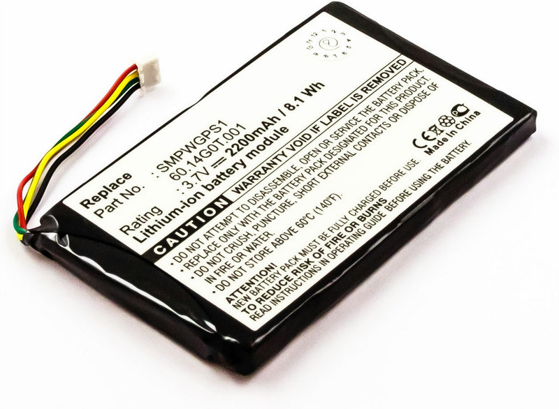 MicroBattery MBGPS0034 Lithium-Ion (Li-Ion) 2200mAh 3.7V rechargeable battery