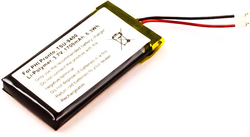 MicroBattery MBRC-BA0007 Lithium Polymer (LiPo) 1700mAh 3.7V rechargeable battery