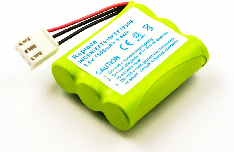 MicroBattery MBPOS0002 Nickel Metal Hydride 1500mAh 3.6V rechargeable battery