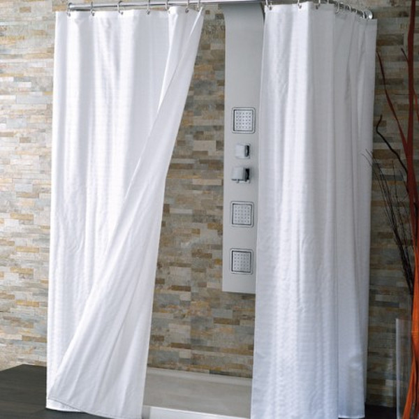 CPE Mais Grommet Polyester White shower curtain