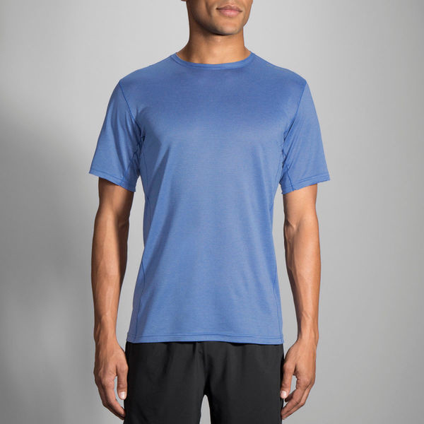 Brooks Ghost Short Sleeve T-shirt M Short sleeve Crew neck Polyester Blue