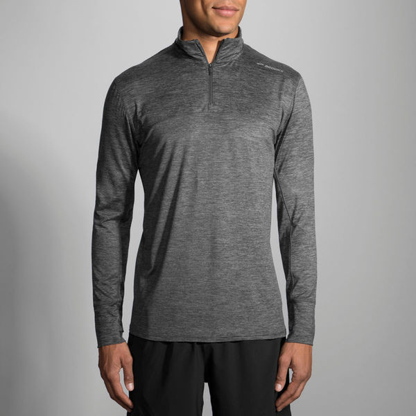 Brooks 211091020.025 Base layer shirt S Long sleeve T-Neck Grey men's shirt/top
