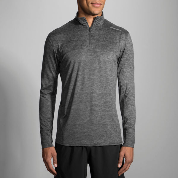 Brooks 211091020.025 Base layer shirt S Langärmlig T-Hals Grau Männer Shirt/Oberteil