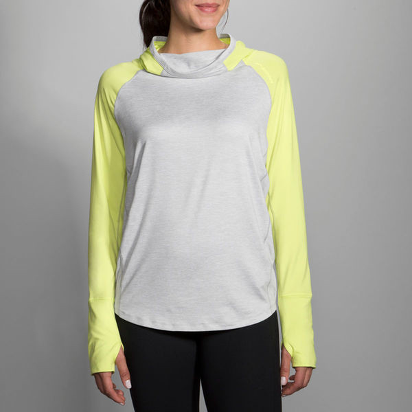 Brooks 221222031.025 Sweatshirt S Long sleeve Grey,Yellow women's shirt/top