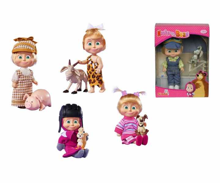 Simba Toys Masha with her Aninmal Friends, 5-ass Разноцветный кукла