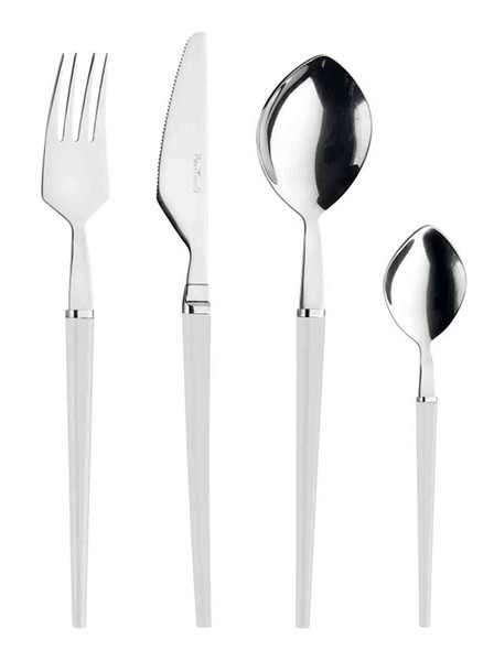Pinti Inox Freccia 24pc(s) Stainless steel,White flatware set