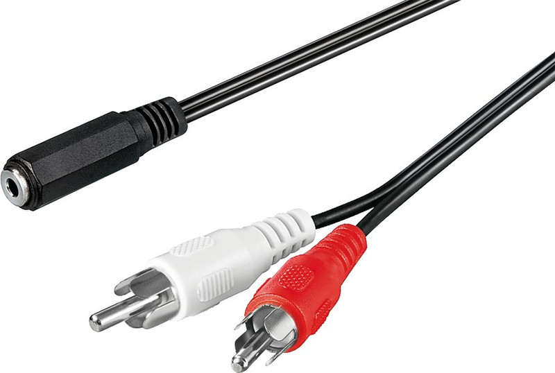 Microconnect AUDLRC14 1.4m 3.5mm 2 x RCA Black audio cable