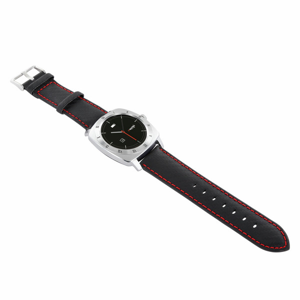 xlyne 540043 Band Schwarz, Rot Leder Smartwatch-Zubehör