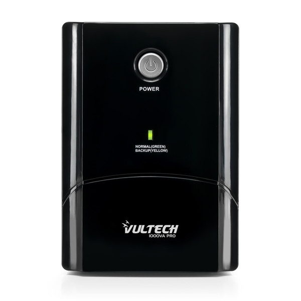 Vultech UPS1000VA-PRO Line-Interactive 1000VA 2AC outlet(s) Compact Black uninterruptible power supply (UPS)