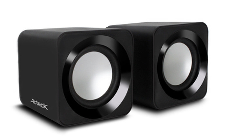 Acteck RT-0107 Stereo portable speaker 6W Cube Black