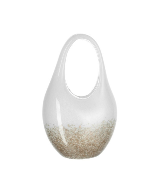 LEONARDO 031522 Other Glass Brown,White vase