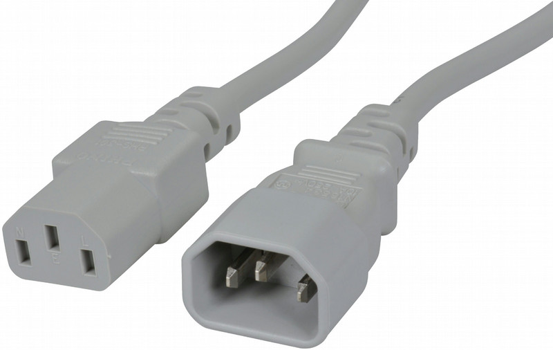 Maxxtro 3m, C14/C13 3m C14 coupler C13 coupler Grey power cable