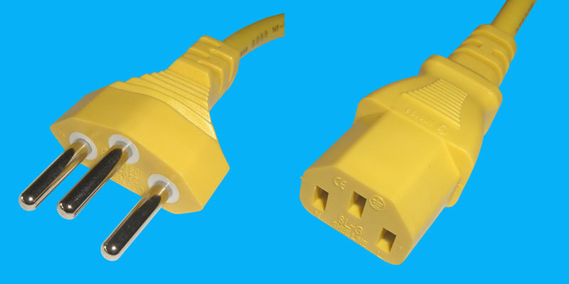 Diggelmann SPCY-2 2m C13 coupler Yellow power cable