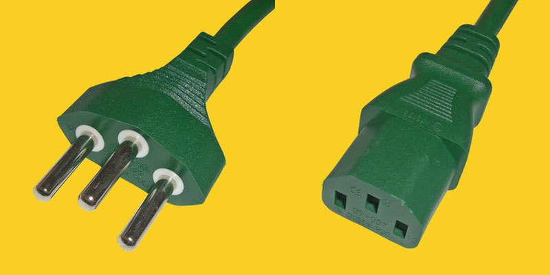 Diggelmann SPCGN10-2 2м Разъем C13 Зеленый кабель питания