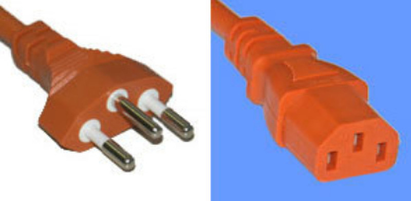 Diggelmann SPCOI10-05 0.5м Разъем C13 Оранжевый кабель питания
