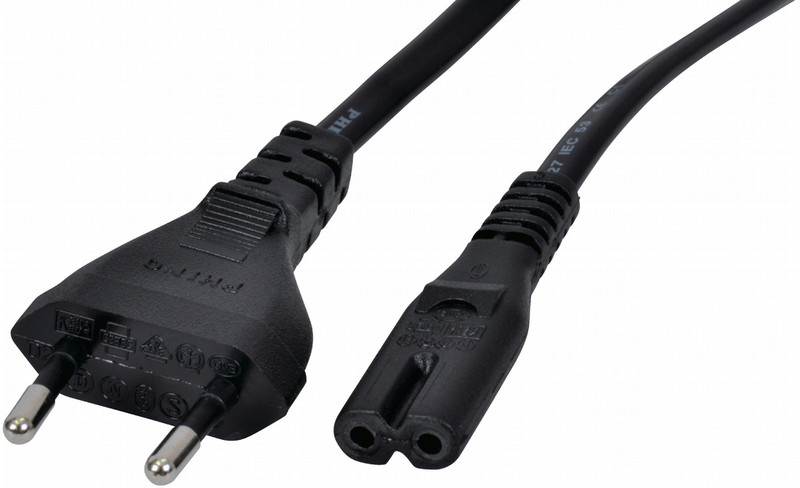 Maxxtro 1.8m, Euro/C7 1.8m C7 coupler Black power cable