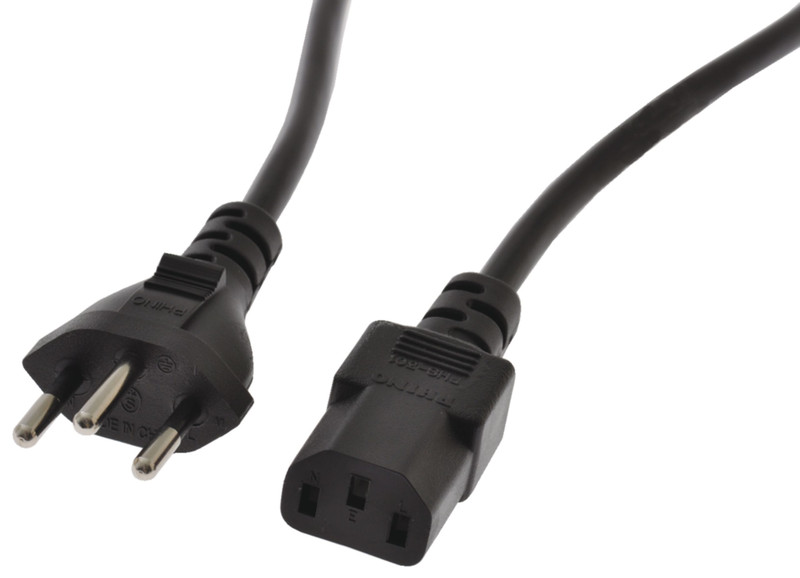 Maxxtro 1.8m, T12/C13 1.8m C13 coupler Black power cable