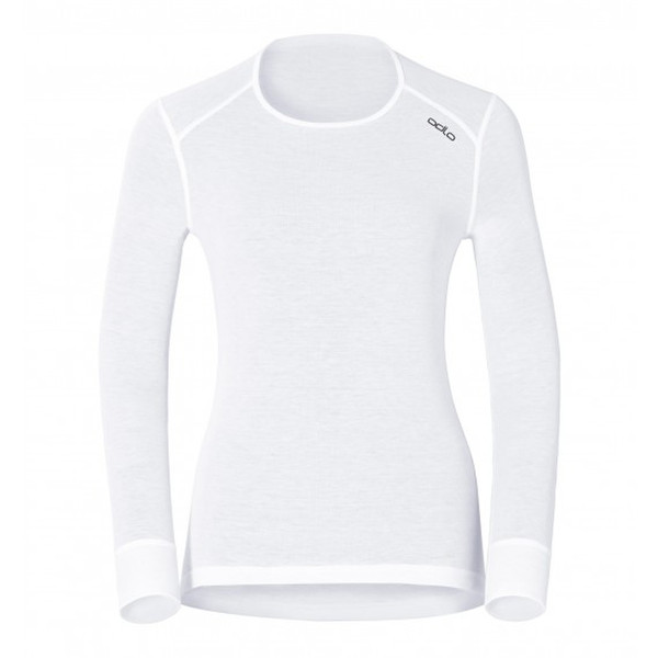 Odlo 152021 Base layer shirt Long sleeve Crew neck White women's shirt/top