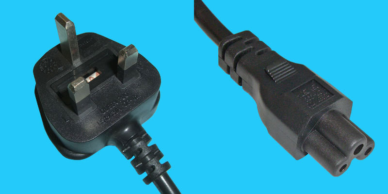 Diggelmann NCNUK-2 2m BS 1363 C5 coupler Black power cable