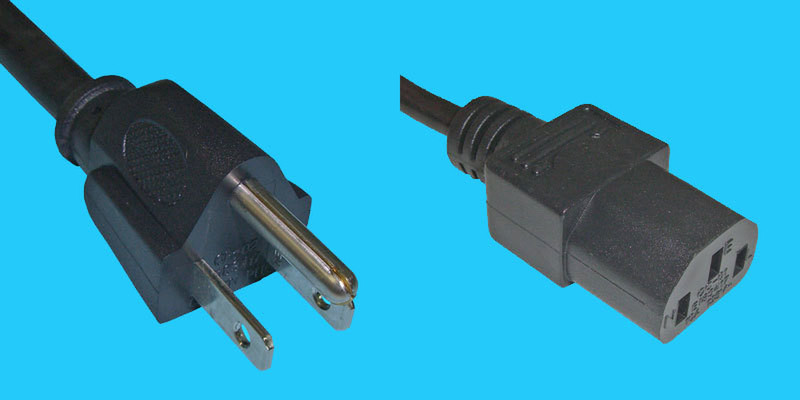 Diggelmann NCUSA-2 2m NEMA 5-15P C13 coupler Black power cable