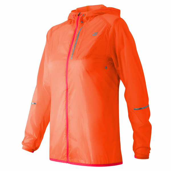New Balance Lite Packable Shell jacket/windbreaker L Nylon Orange