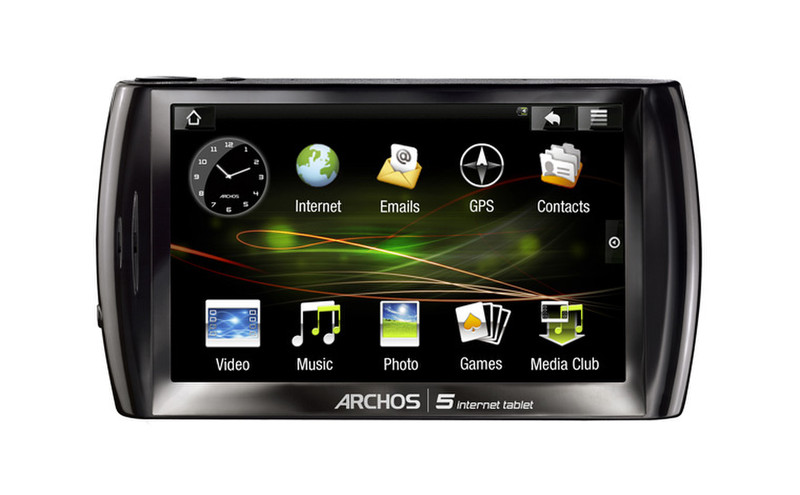 Archos 5 internet Tablet 8 GB Flash Черный планшетный компьютер