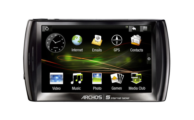 Archos 5 internet Tablet 64 GB Flash Черный планшетный компьютер