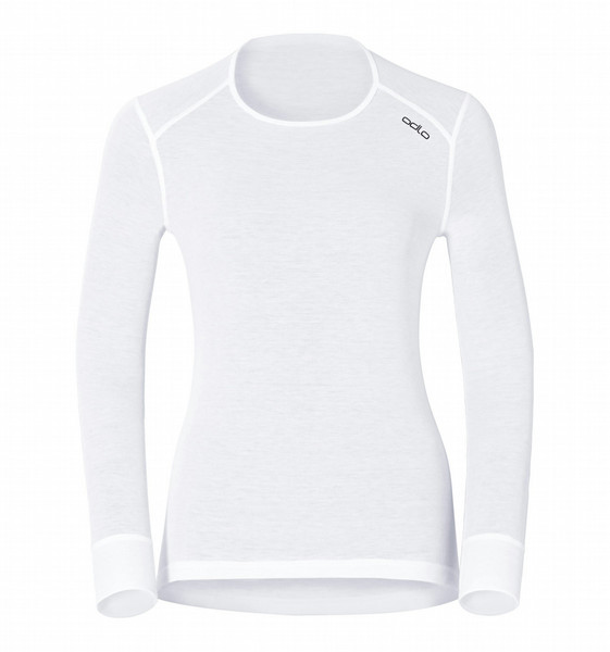 Odlo Warm Base layer shirt XS Langärmlig Rundhals Polyester Weiß