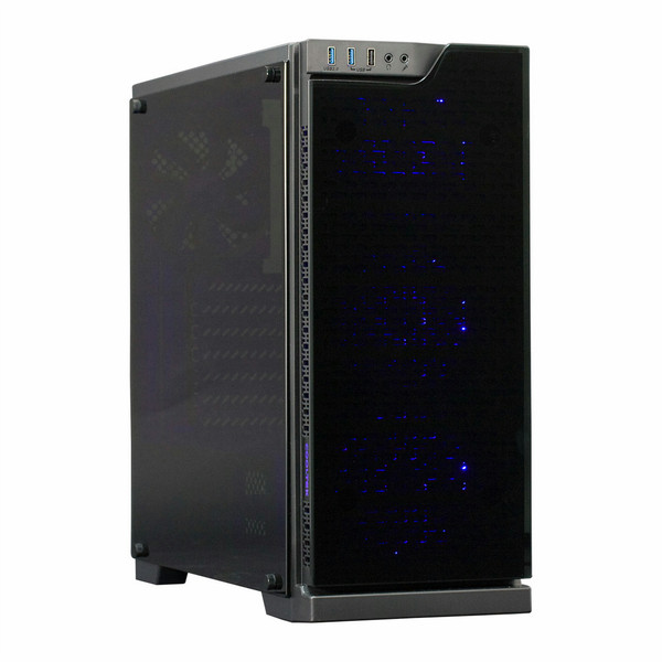 Cooltek TG-01 - RGB Midi-Tower Schwarz Computer-Gehäuse