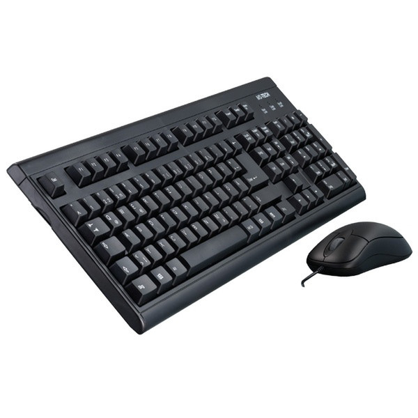 MS-Tech LT-117M PS/2 QWERTZ Black keyboard