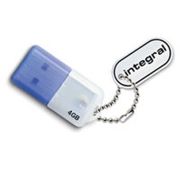 Integral 4GB Mini 4ГБ USB 2.0 Тип -A Синий USB флеш накопитель