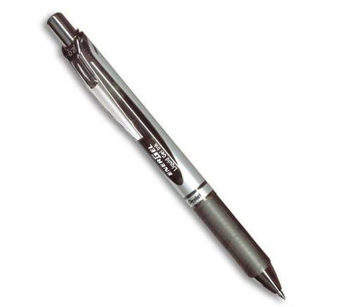 Pentel Energel XM Klick Clip-on retractable pen Черный 12шт