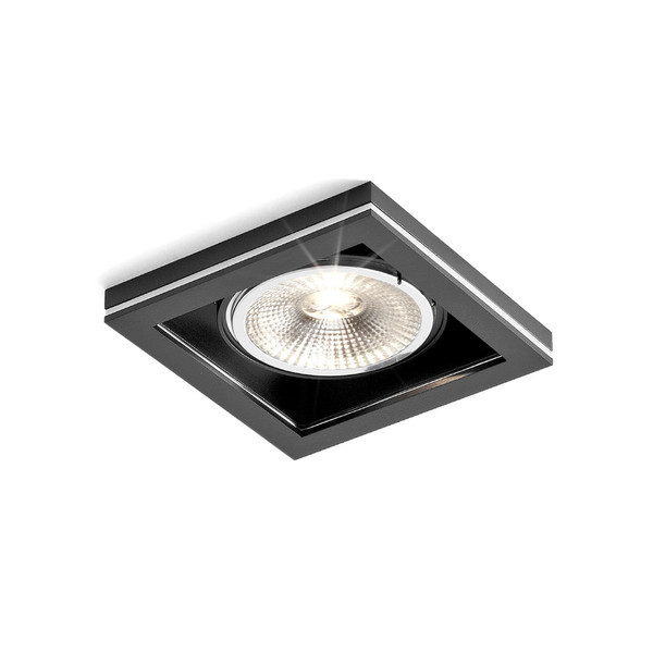 Wever & Ducré Cocoz Square 1.0 QR111 Для помещений Recessed lighting spot G53 75Вт Черный, Хром