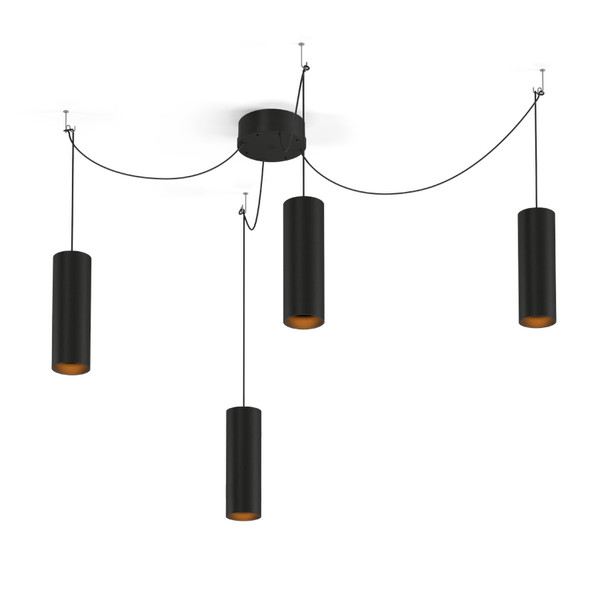 Wever & Ducré Ray Multi 2.0 PAR16 Flexible mount GU10 Black A,B,C,D suspension lighting