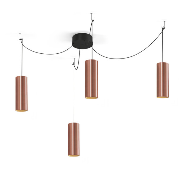 Wever & Ducré Ray Multi 2.0 PAR16 Flexible mount GU10 Black,Copper A,B,C,D suspension lighting