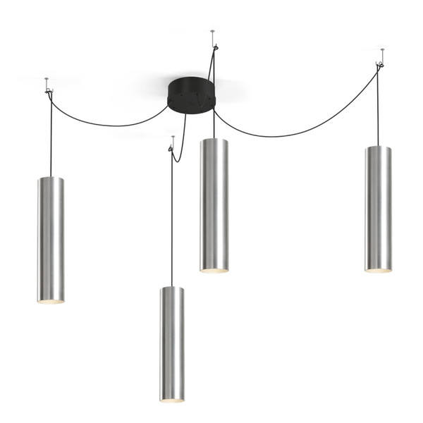 Wever & Ducré Ray Multi 3.0 Flexible mount LED Aluminium,Black suspension lighting