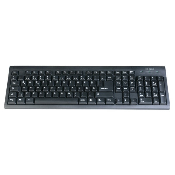 MS-Tech LT-260U USB QWERTZ Schwarz Tastatur