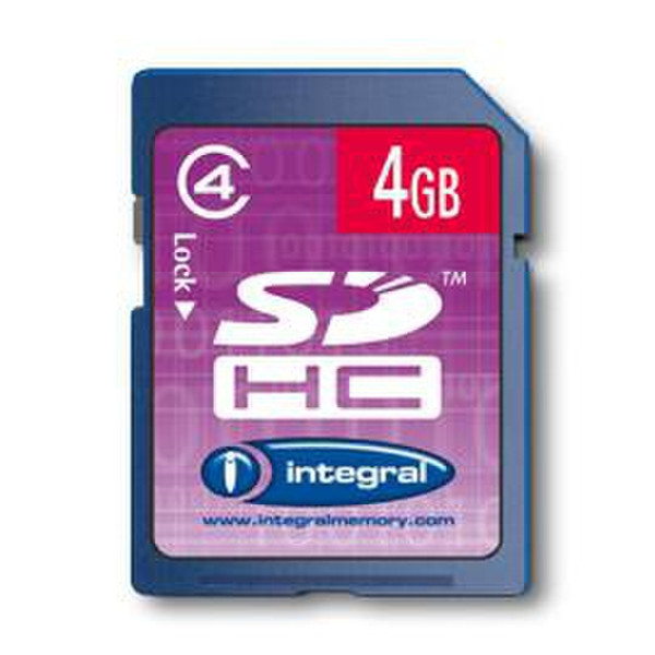 Integral 4GB SDHC Card 4ГБ SDHC карта памяти