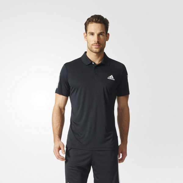 Adidas BK0698 XL Polo shirt XL Короткий рукав Круглый вырез под горло Полиэстер Черный мужская рубашка/футболка