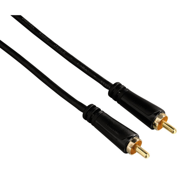 Hama 75122267 3m RCA RCA Schwarz Audio-Kabel