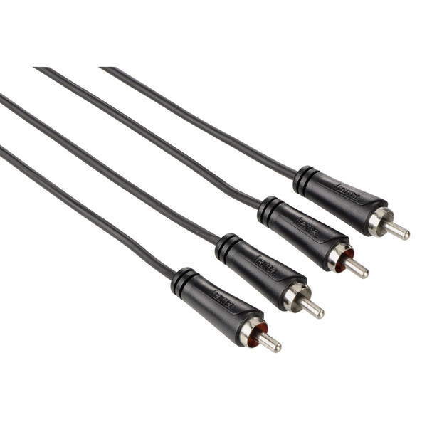 Hama 75122274 5m 2 x RCA 2 x RCA Black audio cable