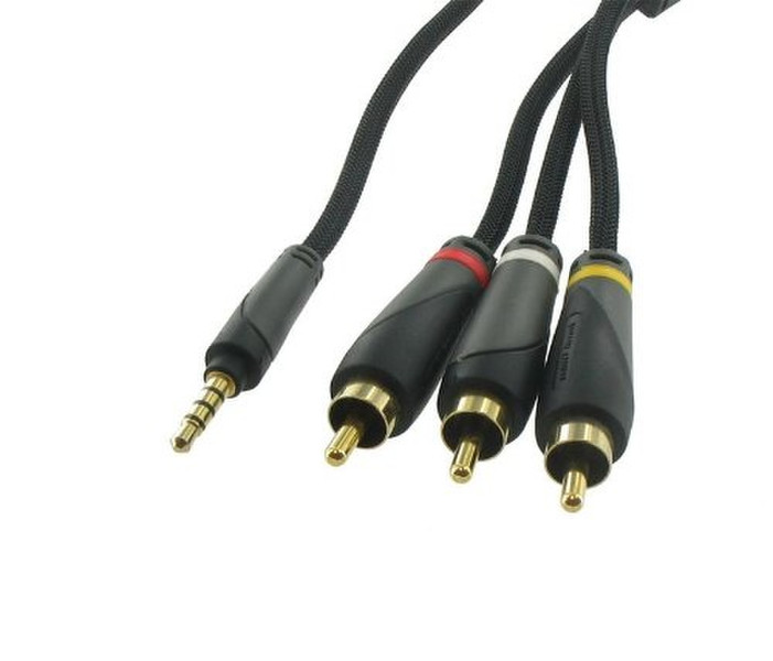Connect Research CRE26012 1.2м 3,5 мм 3 x RCA Черный аудио кабель
