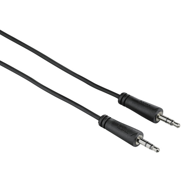 Hama 75122307 0.75m 3.5mm 3.5mm Schwarz Audio-Kabel