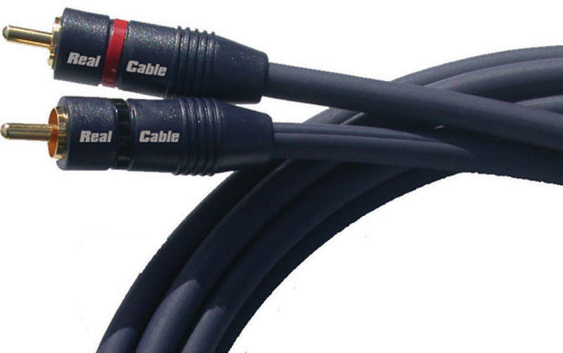 Real Cable CA201/1M 1m 2 x RCA 2 x RCA Schwarz Audio-Kabel